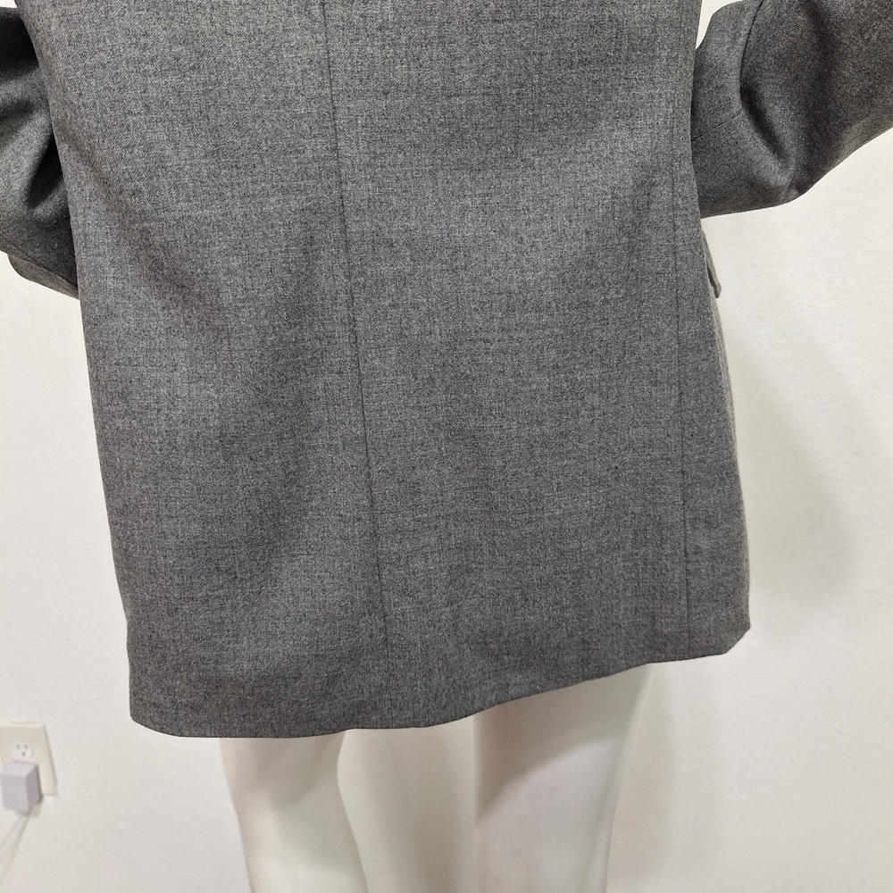 Escada Gray Wool Blend Five Button Front Preppy C… - image 8